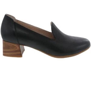Dansko Preston Genuine Leather Comfort Heel Black Slip-on Pump Size 39